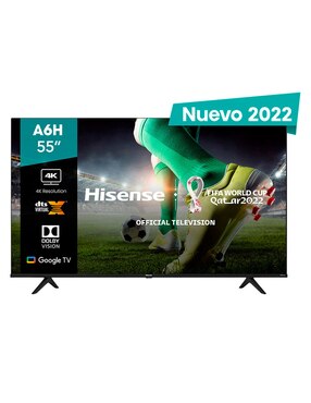 Pantalla Hisense LED smart TV de 55 pulgadas 4K/Ultra HD 55A6H con Android TV